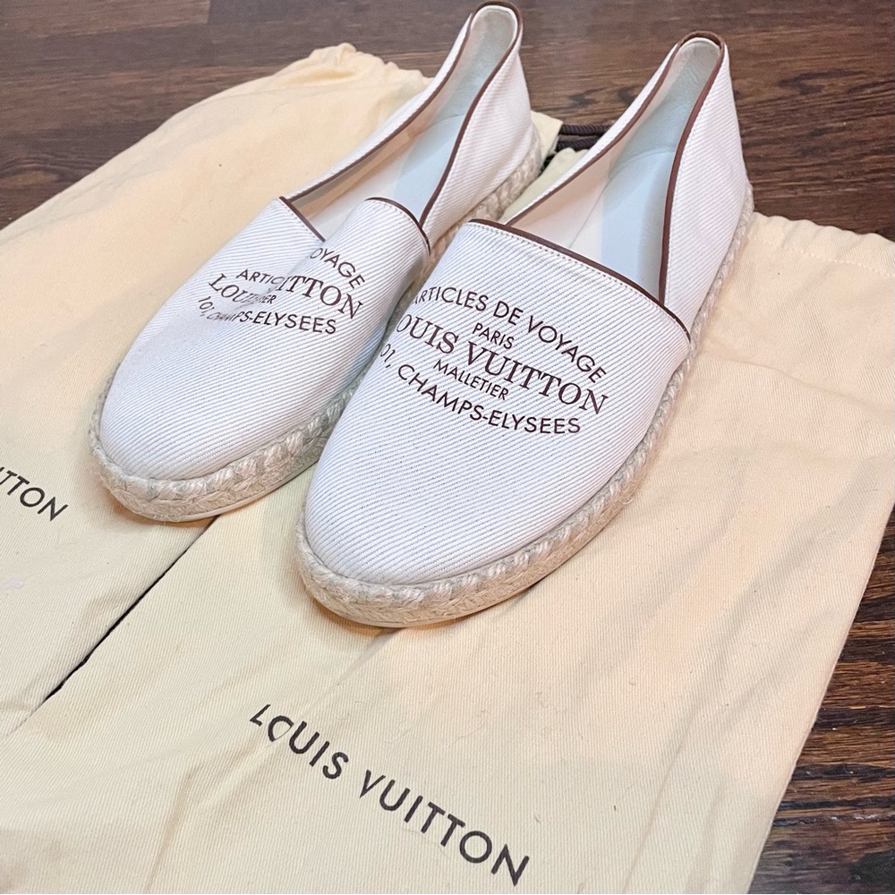 Louis Vuitton White Espadrille Shoes